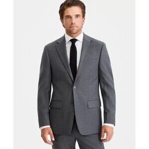 Calvin Klein Men's X-Slim Fit Stretch Full Suit Grey Heather EUC 38R 31WX30L